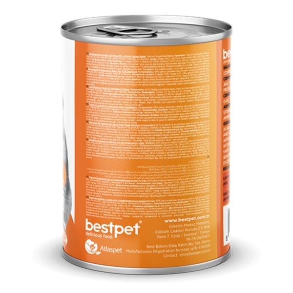 BestPet Somonlu Yetişkin Kedi Yaş Maması 400 g - 3