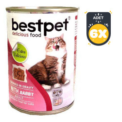 Best Pet Tavşan Etli Kedi Maması 415 GR x 6 Adet