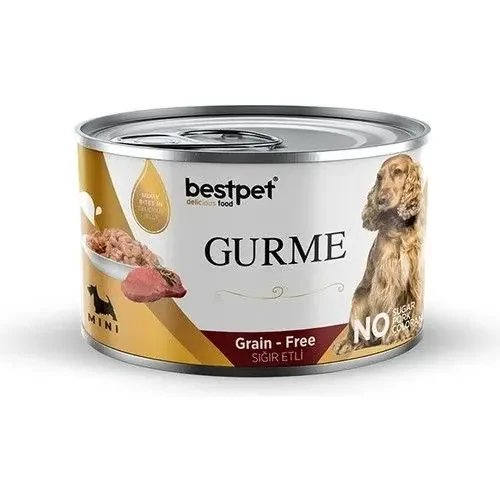 Bestpet Gurme Mini Irk Biftekli Jelly Köpek Konservesi 200 gr