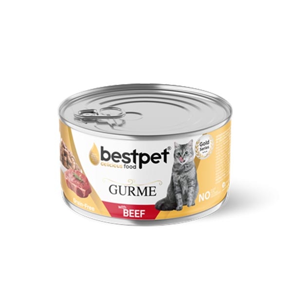 BestPet Gurme Tahılsız Sığır Etli Jöleli Yetişkin Kedi Yaş Maması 100 g