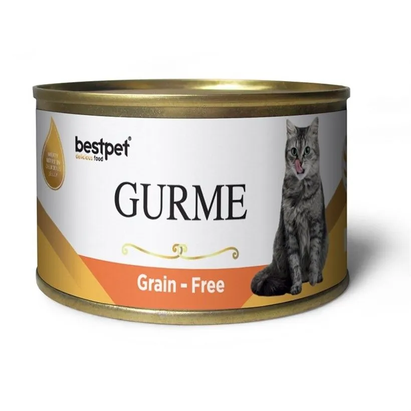 BestPet Gurme Tahılsız Jelly Somonlu Kedi Konservesi 100 Gr - 1