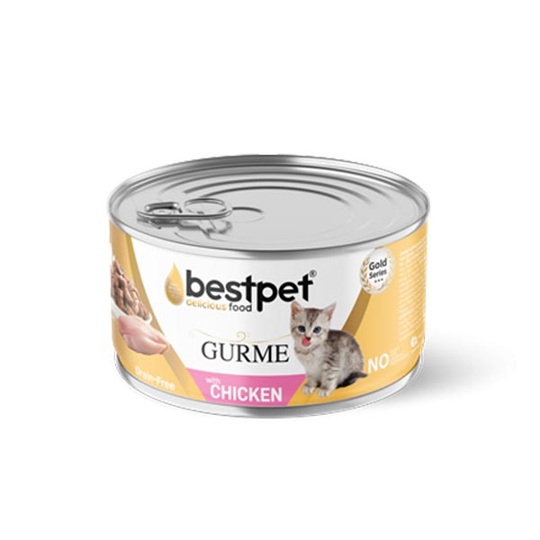 BestPet Gurme Tahılsız Tavuklu Jöleli Yavru Kedi Yaş Maması 100 g