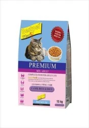 BestPet Karışık Kuzu-Biftek ve Pirinçli Kedi Maması 15 KG