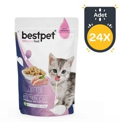 Bestpet Kitten Jelly Tavuklu Yavru Kedi Yaş Maması 85 GR x 24 Adet