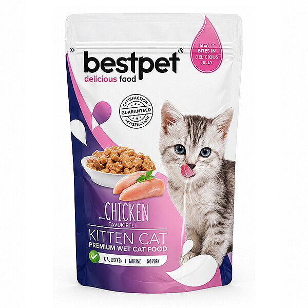 BestPet Tavuklu Jöleli Yavru Kedi Yaş Maması 85 g - 1