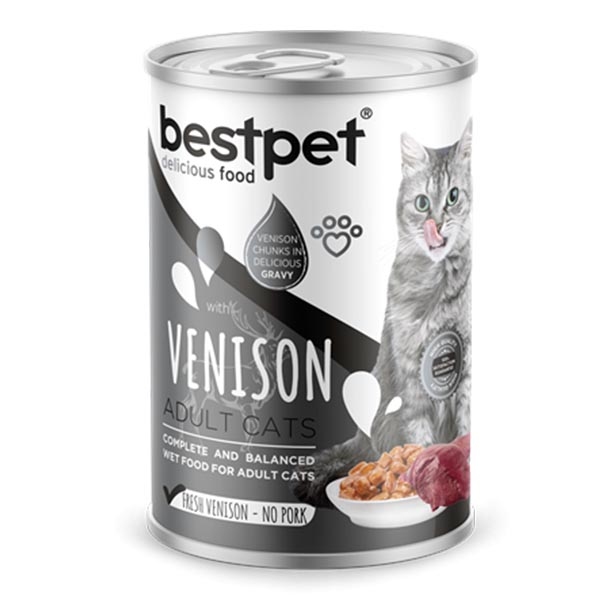 BestPet Geyik Etli Yetişkin Kedi Yaş Maması 400 g
