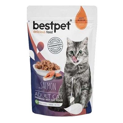 Bestpet Somonlu Jelly Kedi Yaş Maması 85 GR - 1