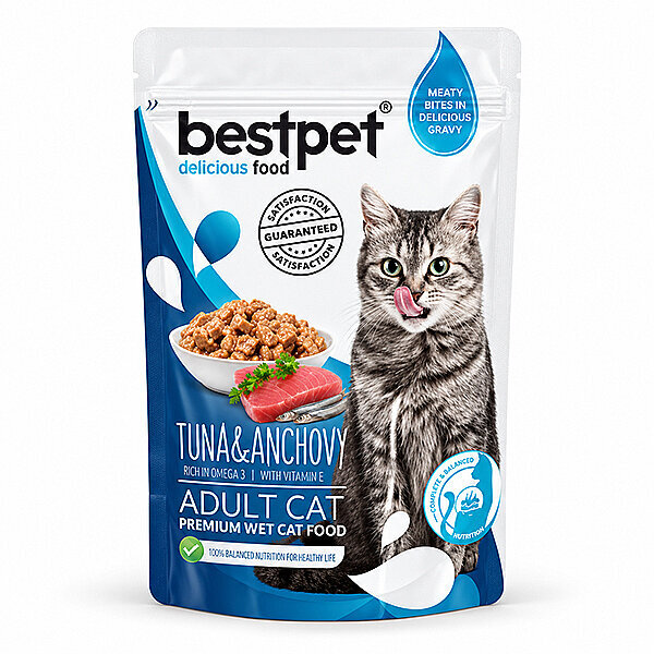BestPet Somonlu Jöleli Yetişkin Kedi Yaş Maması 85 g