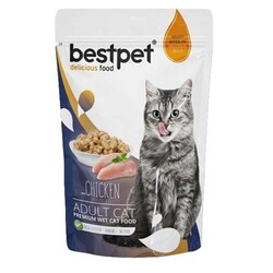 Bestpet Tavuklu Jelly Kedi Yaş Maması 85 GR