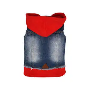 Betty Kedi & Köpek Casual Denim Yelek - 3