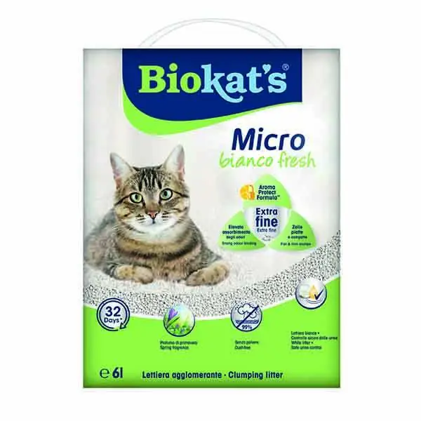 Biokats Micro Bianco Fresh Kedi Kumu 6 Lt - 1
