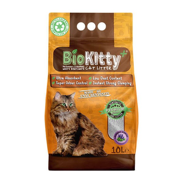 Biokitty Lavanta Kokulu İnce Taneli Kedi Kumu 10 LT - 1