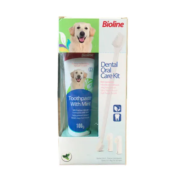 Bioline Nane Aromalı Köpek Ağız Bakım Seti 100 GR - 3