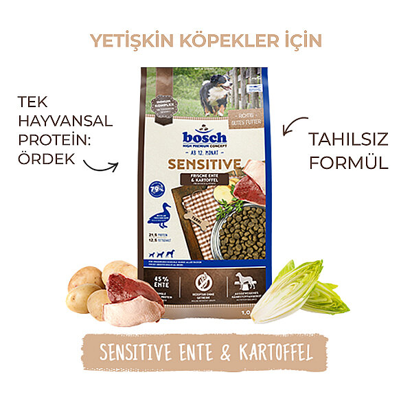 Bosch Sensitive Ördekli ve Patatesli Köpek Maması 15 kg - 4