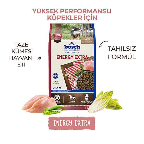 Bosch Energy Extra Kümes Hayvanlı Yetişkin Köpek Maması 15 Kg - 4