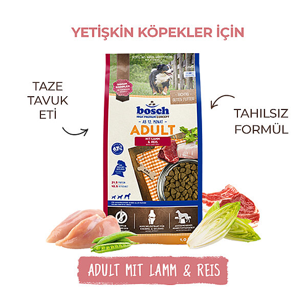 Bosch Kuzu Etli Köpek Maması 3 KG - 3