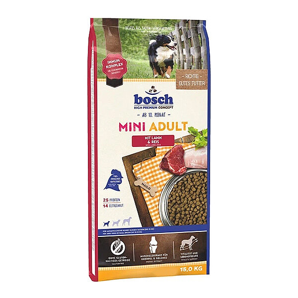 Bosch Glutensiz Kuzu Etli Küçük Irk Köpek Maması 15 KG