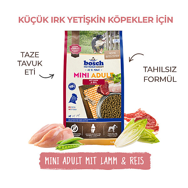Bosch Glutensiz Kuzu Etli Küçük Irk Köpek Maması 15 KG - 4