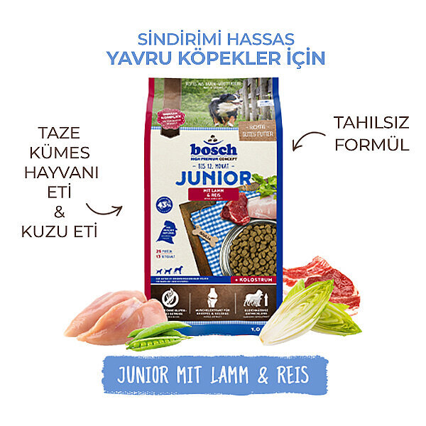 Bosch Kuzu Etli ve Pirinçli Yavru Köpek Maması 15 kg - 3