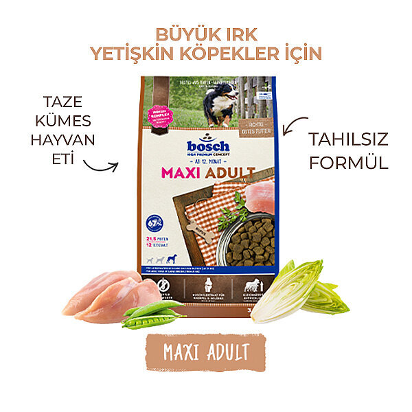 Bosch Maxi Adult Kümes Hayvanlı Büyük Irk Yetişkin Köpek Maması 15 kg - 4