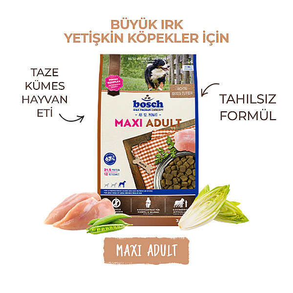 Bosch Maxi Adult Kümes Hayvanlı Büyük Irk Yetişkin Köpek Maması 15 kg - 4
