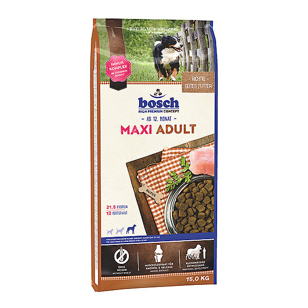 Bosch Maxi Adult Kümes Hayvanlı Büyük Irk Yetişkin Köpek Maması 15 kg
