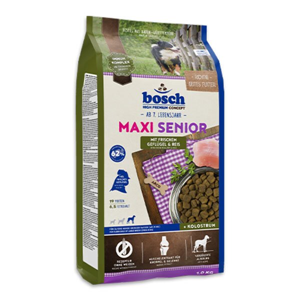 Bosch Maxi Senior Büyük Irk Tavuklu ve Pirinçli Köpek Maması 12,5 Kg - 1
