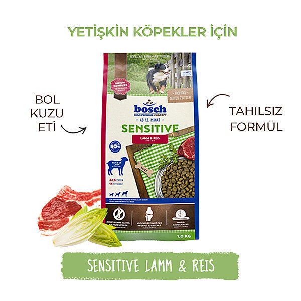 Bosch Sensitive Kuzu Etli ve Pirinçli Köpek Maması 15 kg - 3