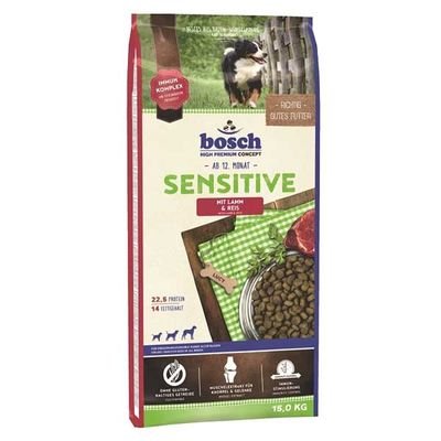 Bosch Sensitive Kuzu Etli ve Pirinçli Köpek Maması 15 kg - 1