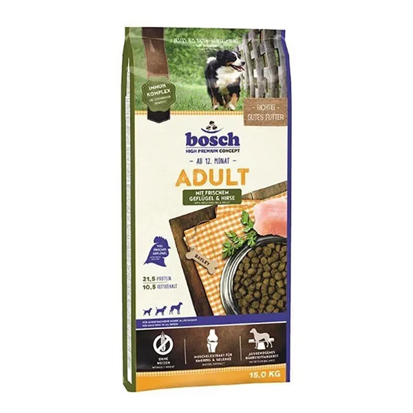 Bosch Yetişkin Kümes Hayvanlı ve Darılı Köpek Maması 15 kg - 1