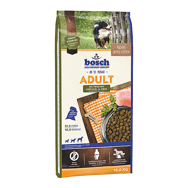 Bosch Yetişkin Kümes Hayvanlı ve Darılı Köpek Maması 15 kg