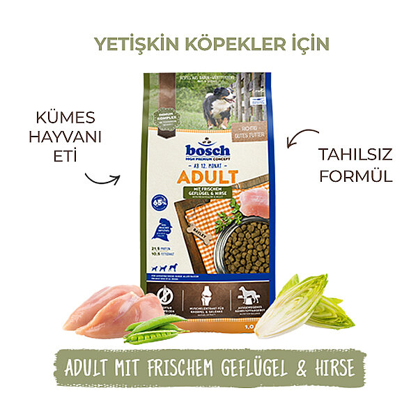 Bosch Yetişkin Kümes Hayvanlı ve Darılı Köpek Maması 15 kg - 3