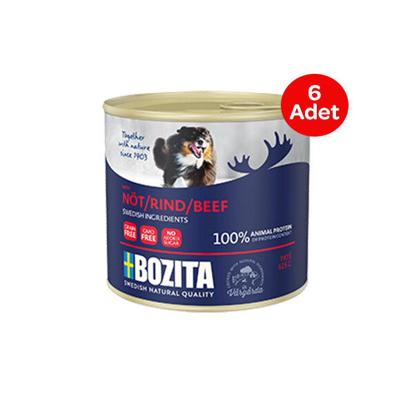 Bozita Biftekli Yaş Köpek Maması 625 GR 6 Adet - 1