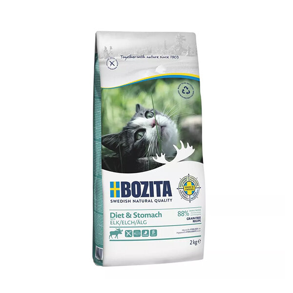 Bozita Diet ve Stomach Tahılsız Geyikli Kedi Maması 2 Kg - 5