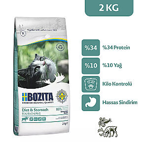 Bozita Diet ve Stomach Tahılsız Geyikli Kedi Maması 2 Kg - 2