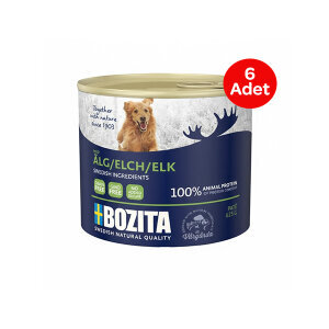 Bozita ELK Geyik Etli Yaş Köpek Maması 625 gr x 6 adet
