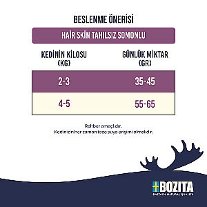 Bozita Hair Skin Tüy Sağlığı Destekleyici Tahılsız Somonlu Kedi Maması 10 KG - 2