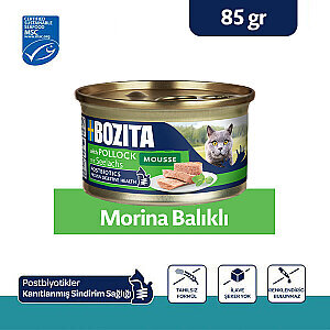 Bozita Morina Balıklı Mousse Yaş Kedi Maması 85 g - 1