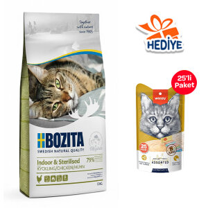 Bozita İndoor Sterilised Kısırlaştırılmış Tavuklu Kedi Maması 2 Kg