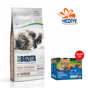 Bozita İndoor Sterilised Kısırlaştırılmış Tahılsız Geyik Etli Kedi Maması 10 Kg