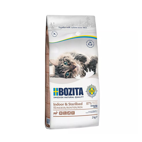 Bozita İndoor  Sterilised Kısırlaştırılmış Tahılsız Geyik Etli Kedi Maması 2 Kg - 4