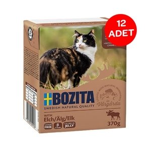 Bozita Kanada Geyik Etli Tetra Paket Jelly Kedi Konserve 370 Gr 12 Adet