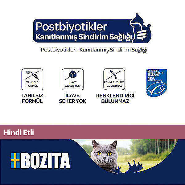 Bozita Hindi Etli Mousse Yaş Kedi Maması 85 g - 2