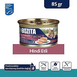 Bozita Hindi Etli Mousse Yaş Kedi Maması 85 g