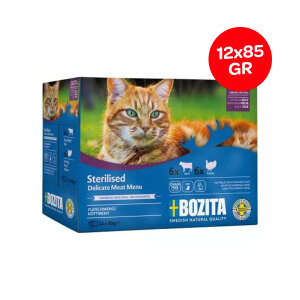 Bozita Kısırlaştırılmış Jöle İçinde Yaş Kedi Maması Multibox 12x85 gr - 2