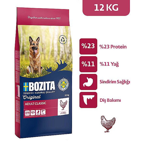 Bozita Original Adult Classic Köpek Maması 12 kg - 1