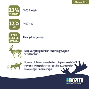 Bozita Original Adult Flavour Plus Geyik Etli Köpek Maması 12 KG - 2