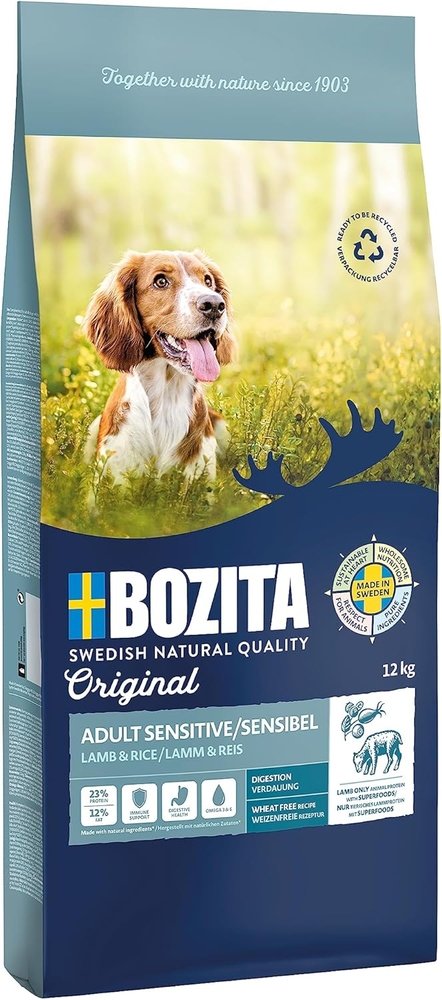 Bozita Original Adult Sensitive Digestion Kuzu Etli Köpek Maması 12 kg - 1