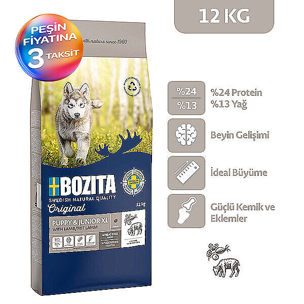 Bozita Original Büyük Irk Yavru Köpek Maması Kuzulu 12 kg