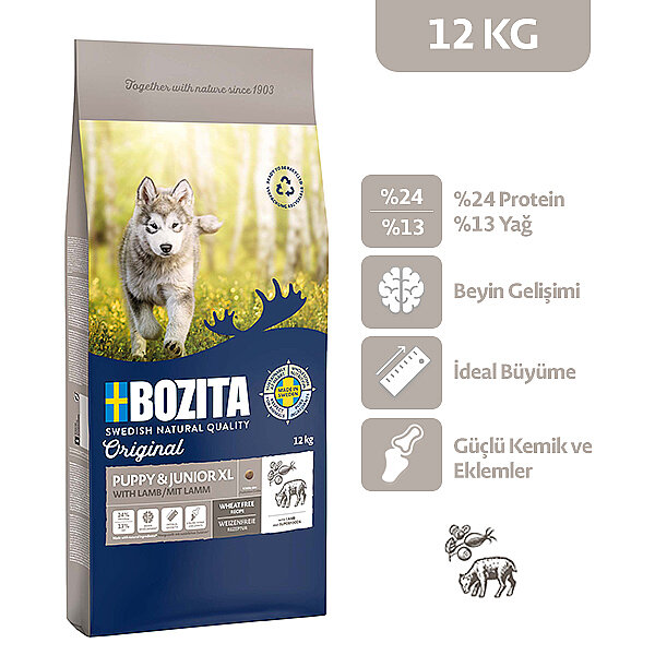 Bozita Original Büyük Irk Yavru Köpek Maması Kuzulu 12 kg - 1
